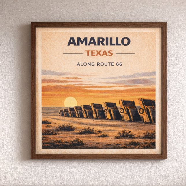 Route 66 Amarillo Texas Heritage Poster (Von Creator hochgeladen)