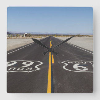 Route 66, Amboy (Kalifornien, USA) Quadratische Wanduhr