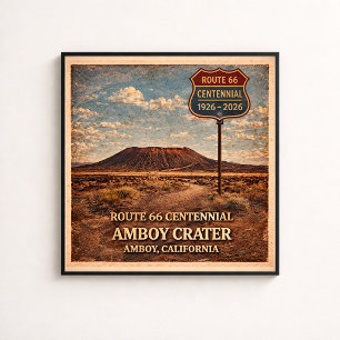 Route 66 Amboy Krater Kalifornien Poster