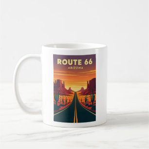Route 66 Arizona Mother Road Vintage Reise Kaffeetasse