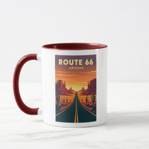 Route 66 Arizona Mother Road Vintage Reise Tasse