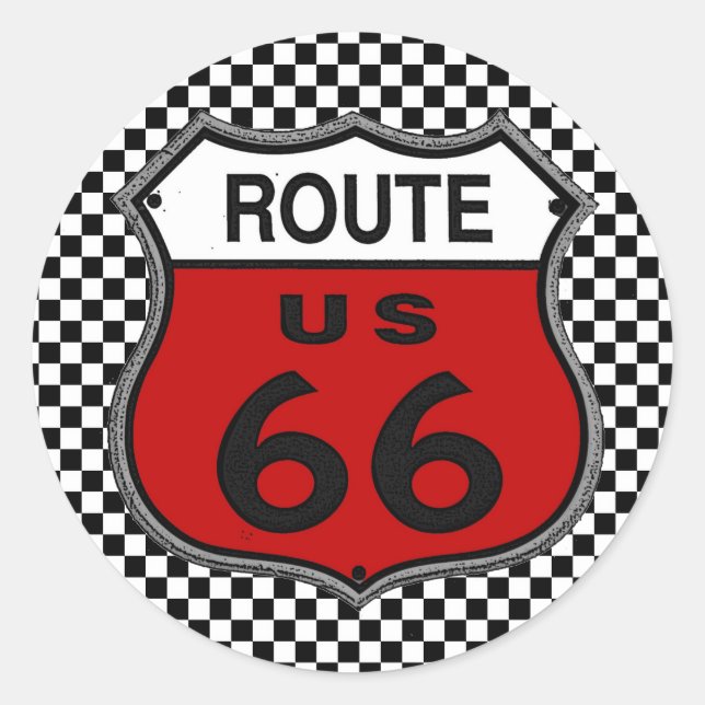 Route 66 Aufkleber (Vorderseite)