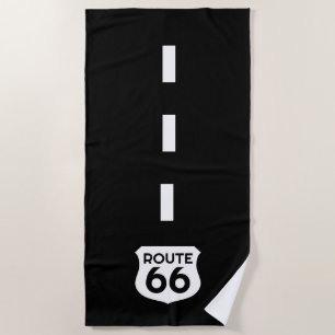 Route 66 Autobahn Schild eigens lustige Strandschl Strandtuch