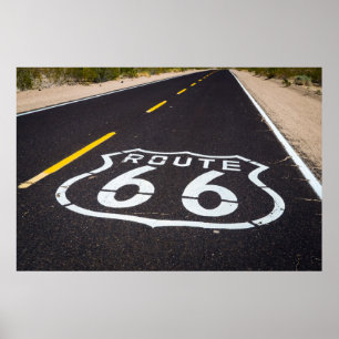 Route 66 Autobahnmarkierung, Arizona Poster