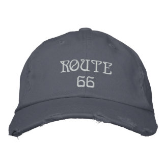 route 66 bestickte baseballkappe
