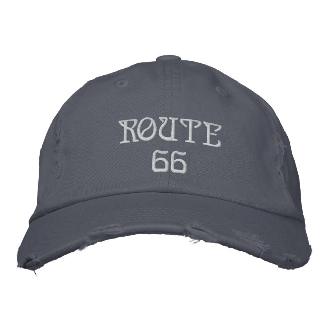 route 66 bestickte baseballkappe (Vorderseite)