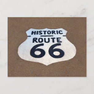 Route 66 Bürgersteig, Springfield, Illinois Postkarte