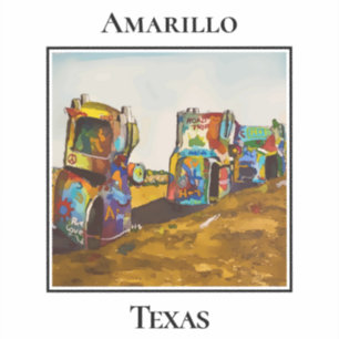 Route 66, Cadillac Ranch, Amarillo Texas Aufkleber