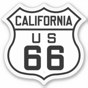 Route 66 California Travel Sign Aufkleber