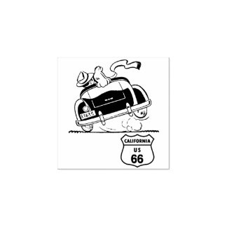 ROUTE 66 California Vintage Reise Gummistempel