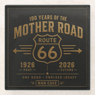 Route 66 Centennial Black Gold Legacy Glasuntersetzer