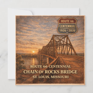 Route 66 Centennial Bridge Grußkarte für Sammler