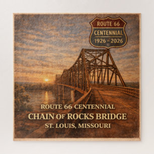Route 66 Centennial Bridge Spielnacht-Geschenk Puzzle
