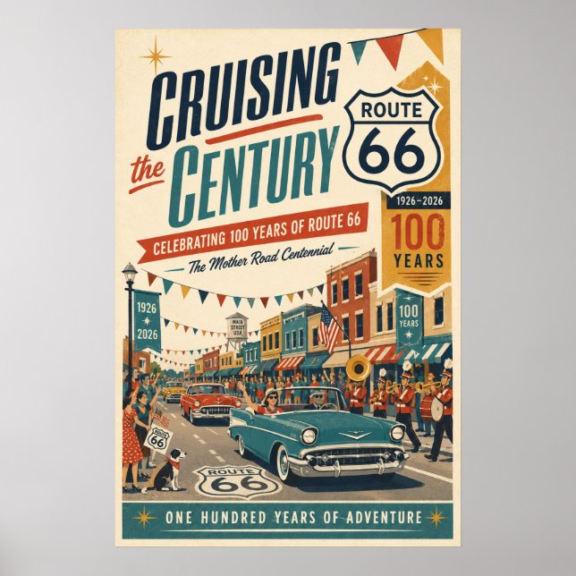Route 66 Centennial Main Street Parade Poster (Vorne)
