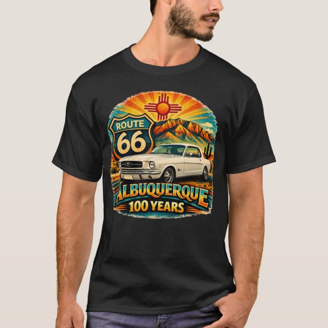 Route 66 Centennial Mustang T-Shirt (Vorderseite)