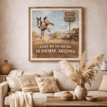 Route 66 Centennial Oatman Esel Reise Kunst