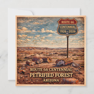 Route 66 Centennial Versteinertes Arizona Karte