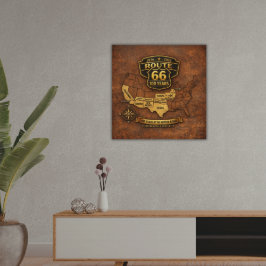 Route 66 Centennial Vintage-Karten-Design Poster