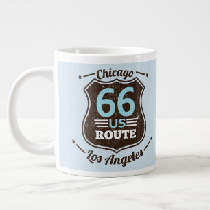 Route 66 Chicago bis Los Angeles Vintage Style Tas Jumbo-Tasse
