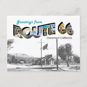 Route 66 Claremont Postkarte