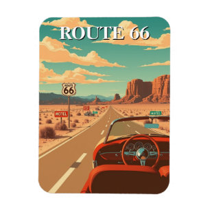 Route 66 Classic Road Trip American Magnet