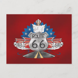 Route 66 Cowgirl Postkarte