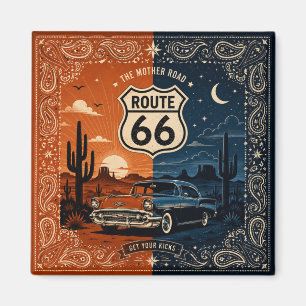 Route 66 Desert Bar im Stil eines Wohnzimmers Magnet