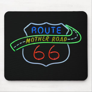 Route 66, Die Mutterstraße, Neon-Schild Mousepad