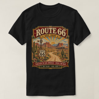 Route 66 Est. 1926 Vintage-Jubiläumsedition T-Shirt