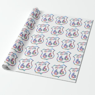 Route 66 Farbausbruch! Geschenkpapier