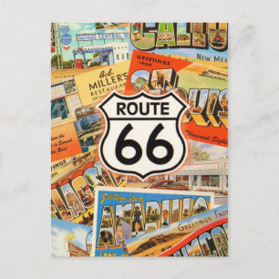 Route 66 Farbige Postkarte