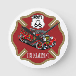Route 66 Feuerwehr Uhr