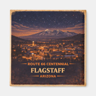 Route 66 Flagstaff Arizona Heritage Nacht Himmel Magnet