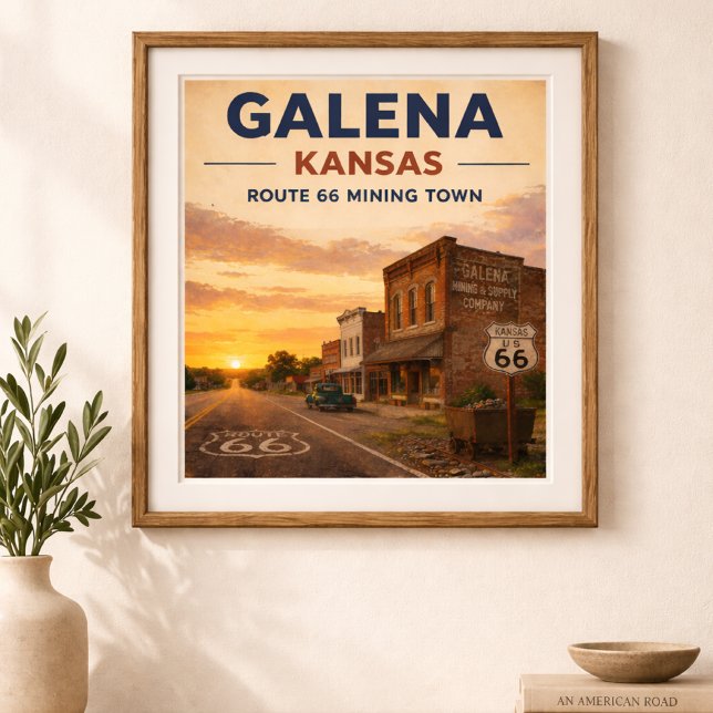 Route 66 Galena Bergbaustadt-Erbe Poster (Von Creator hochgeladen)