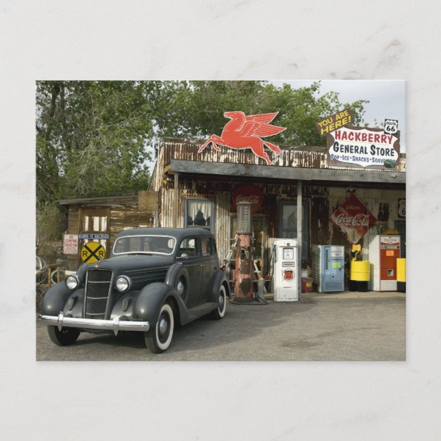 Route 66 General Store & Gas Station Postkarte (Vorderseite)
