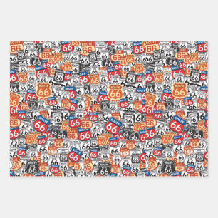 Route 66 geschenkpapier set