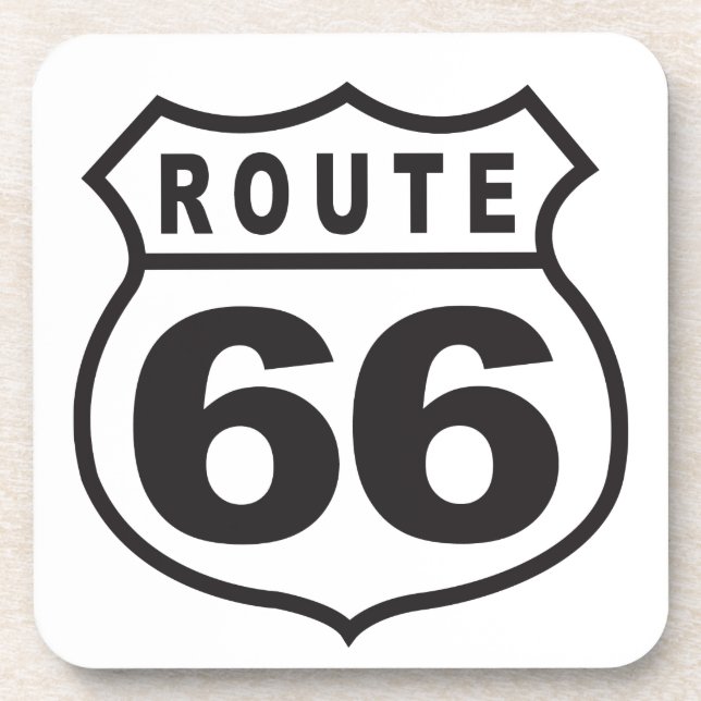 Route 66 getränkeuntersetzer (Vorderseite)