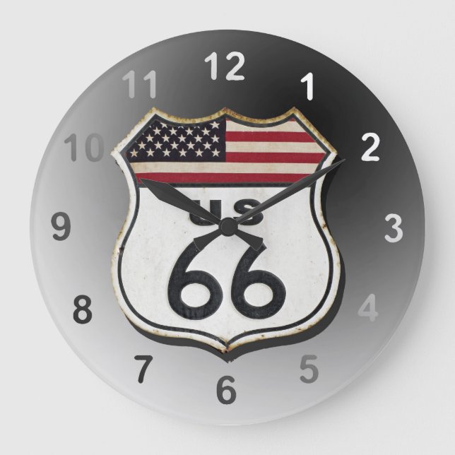 Route 66 große wanduhr (Vorderseite)