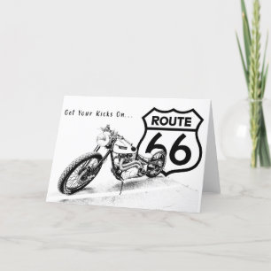 Route 66 Grußkarte Dankeskarte