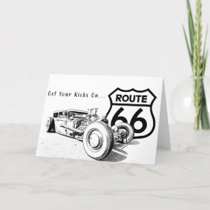 Route 66 Grußkarte Dankeskarte