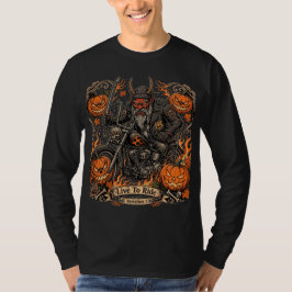 Route 66 Halloween-Biker ,Live To Ride Varion l T-Shirt