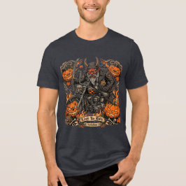 Route 66 Halloween-Biker ,Live To Ride Varion l Tri-Blend Shirt