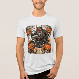Route 66 Halloween-Biker ,Live To Ride Varion l Tri-Blend Shirt