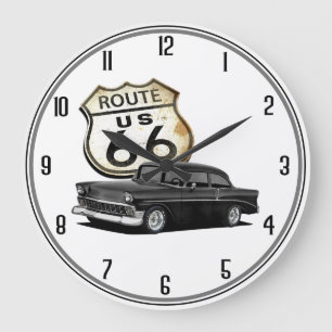 Route 66 Hardtop Große Wanduhr