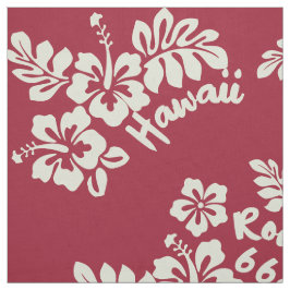 Route 66 Hawaiian Dream Vintages rotes Gewebe Stoff