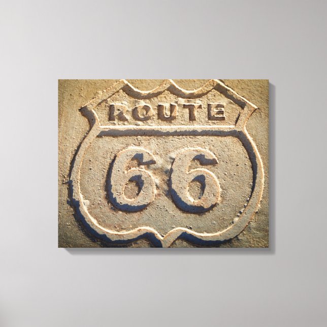 Route 66 historisches Zeichen, Arizona Leinwanddruck (Vorderseite)