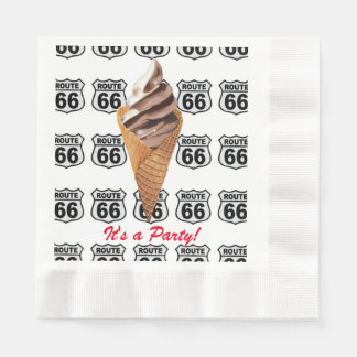 Route 66 ice cream napkin serviette