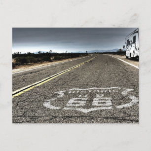 Route 66 in der Nachspeise Postkarte