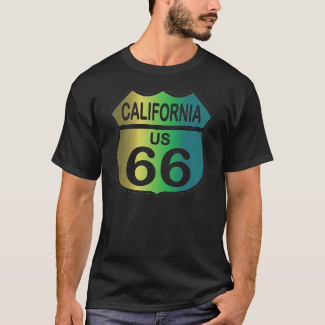 Route 66 in kalifornischem Shirt (Vorderseite)