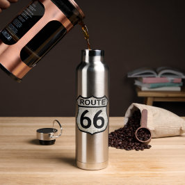 Route 66 isolierte Wasserflasche Trinkflasche